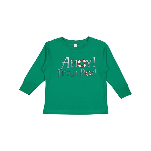 Inktastic Ahoy It's a Boy Boys Long Sleeve Toddler T-Shirt