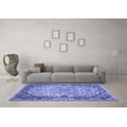 thumbnail image 3 of Ahgly Company Machine Washable Indoor Rectangle Medallion Blue Traditional Area Rugs, 7' x 9', 3 of 4