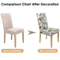 thumbnail image 7 of Floral Print Dining Chair Covers Set of 4 Lovely Tropical Flower and Leaves Pattern Washable Polyester Stretch Slipcovers Removable Seat Protector for Rustic Decor, 7 of 7