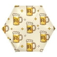 thumbnail image 6 of Cartoon Beers and Stars All Weather Umbrella Triple Folding Parasol 6 Ribs UV Protection Portable, 6 of 8