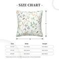 thumbnail image 4 of ZNDUO Square Home Decorative Throw Pillows, Corduroy Watercolor Plant Leaves Pattern Couch Pillows, Throw Pillows for Bed, 20"x20", 4 of 8