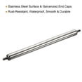 thumbnail image 3 of Unique Bargains 1'x12' Stainless Steel Gravity Conveyor Roller Transmission Galvanized End, 2 Pack, 3 of 5