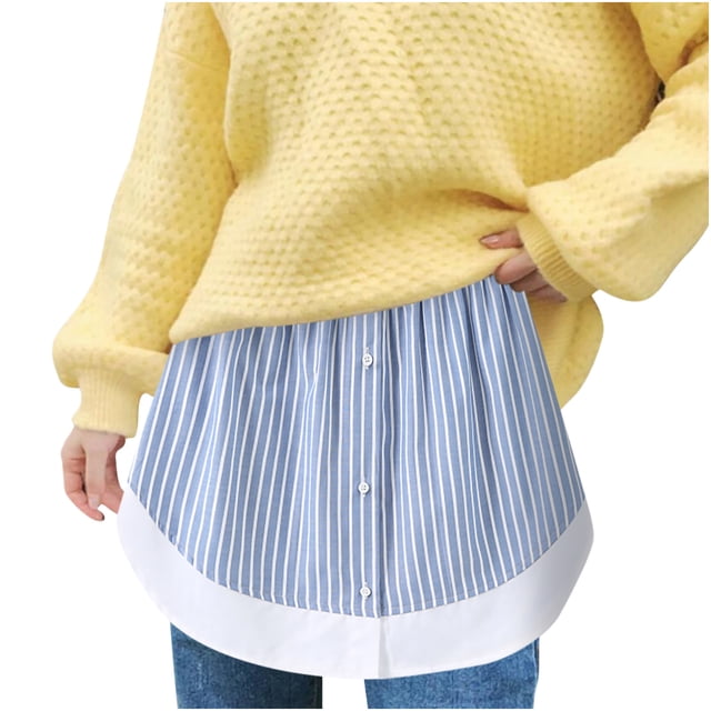 Birdeem Jupe Grande Taille à Rayures Transparentes Superposées pour Femmes