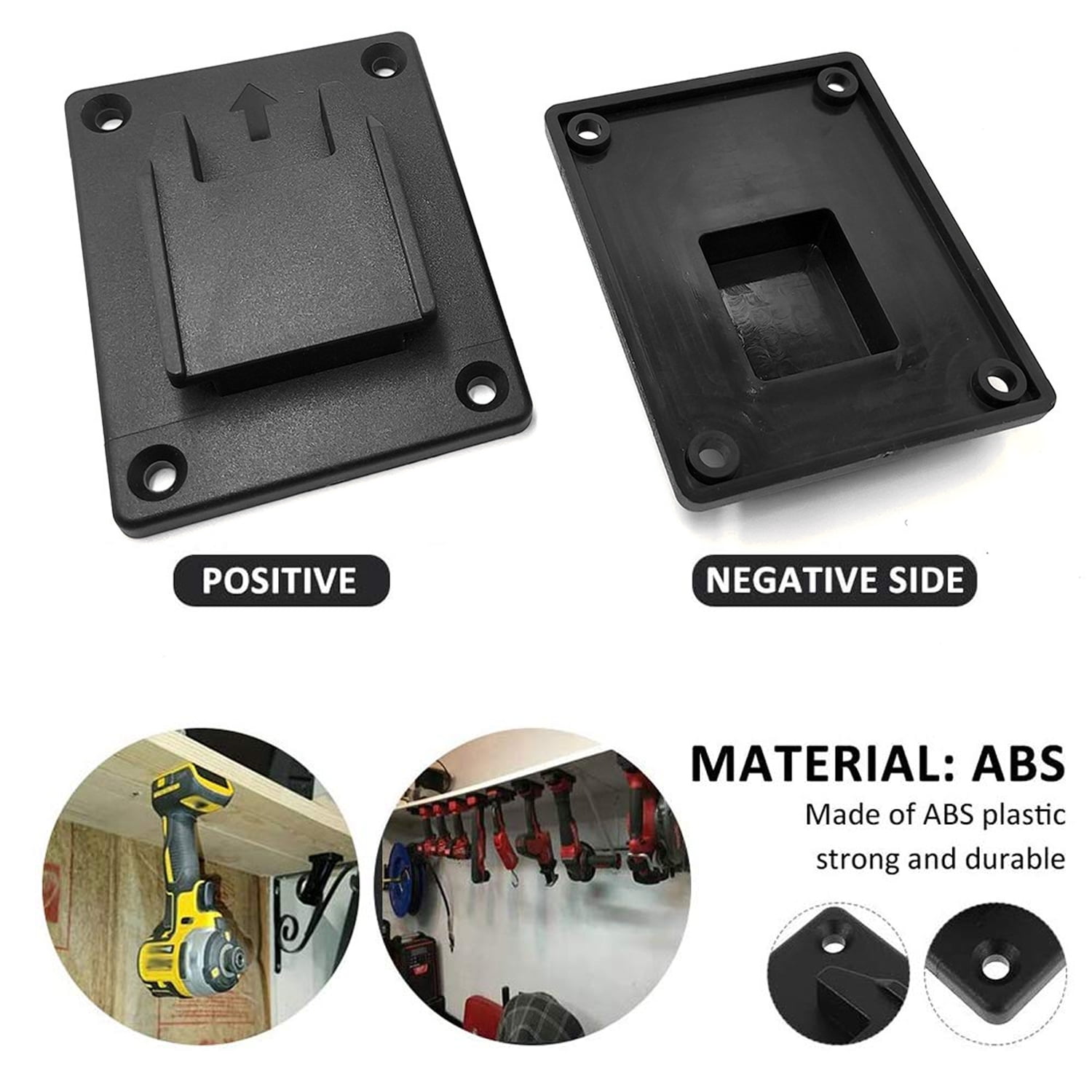 ABS material shelf rack 4 PACK for dewalt 20V XR tool mounts /holder/hanger 