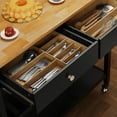 thumbnail image 3 of Kitchen Island Cart with Storage, Small Kitchen Island on Wheels, Black, 3 of 9