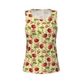 thumbnail image 3 of Picia Cherries and Ladybirds Pattern Women's Workout Tank Top,Breathable Activewear,Slim Fit Athletic Top,Versatile Workout Moisture-wicking top-XX-Large, 3 of 9