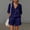 Navy, variant on Women's 2-Piece Sleeveless Blouse and Loose Pocket Pants Set