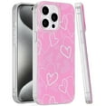 thumbnail image 2 of For Apple iPhone 15 Pro Max Fashion Layer Design Slim IMD TPU Protective, Shockproof Hybrid Stylish Durable Hard PC Cover, XPM Phone Case [Heart Pink], 2 of 9