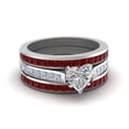 thumbnail image 4 of European And American Fashion New Ruby Heart-shaped Three-layer Ring, 4 of 4
