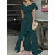 thumbnail image 3 of Vestido Con Dobladillo Con Volantes Y Hombros Descubiertos, Elegante Vestido Con Dobladillo Asimétrico Hasta El Suelo Para Fiesta, Ropa De Mujer, 3 of 4
