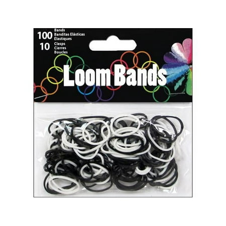 Midwest Design Loom Band Astd Black/White 110pc