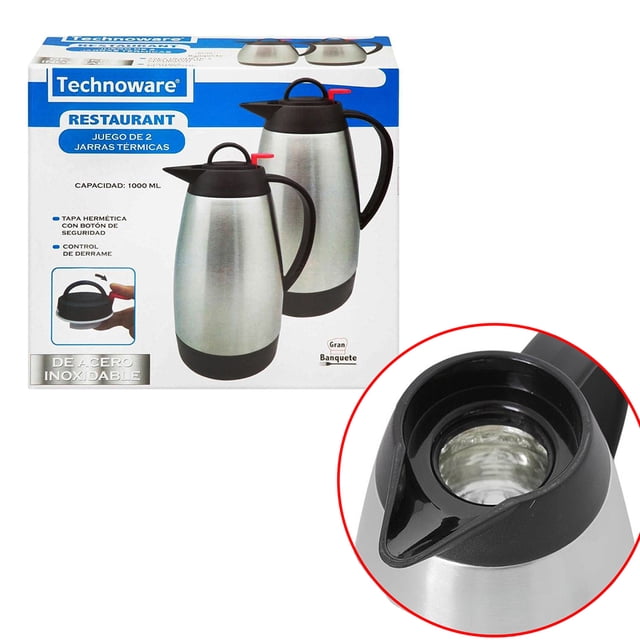 Juego de 2 Jarras Térmicas Technoware Acero Inoxidable