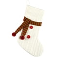 thumbnail image 2 of Dalrosia Knitted Christmas Stocking with Scarf Red Green White Hanging Stockings Classic Xmas Hanging Decorations for Christmas Party Home Fireplace Decor Family Friend Gift, 20inch, 2 of 4