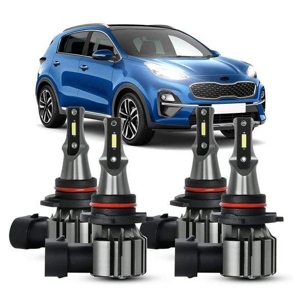 RXTSQI For KIA Sportage 2017-2020 Led Headlight Bulbs HB3 9005 High&Low Beam 4pcs