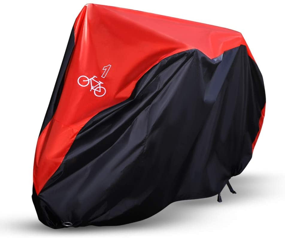 NEVERLAND Red L Motorcycle Bike UV Rain Dust Cover Waterproof Outdoor Protection