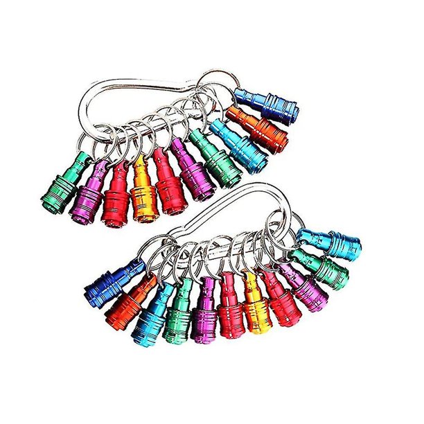 21 puntas de destornillador de extensión de llavero con mango hexagonal de 1/4