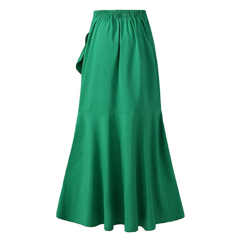 Kddylitq Boho High Waisted Maxi Wrap Skirts with Slit High Kddylitq Boho High Waisted Maxi Wrap Skirts with Slit High