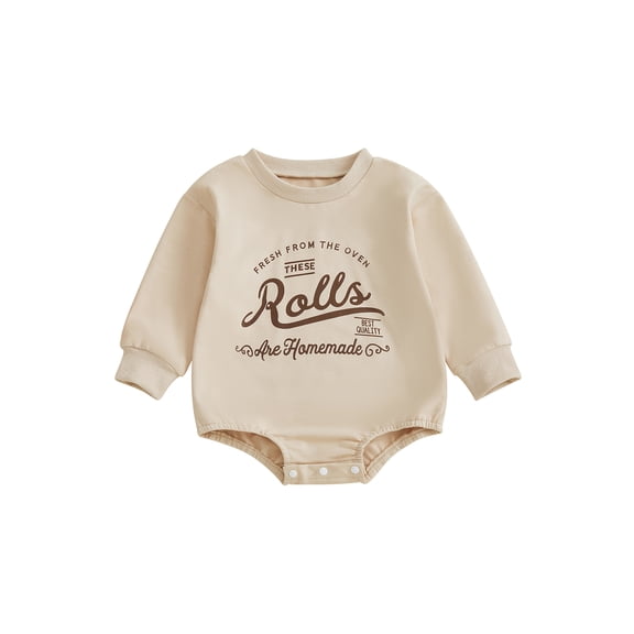 BemeyourBBs Baby Boy Girl Thanksgiving Romper Letter Print Long Sleeve Jumpsuit