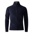 thumbnail image 6 of HAiming Men's Cardigan Sweaters Knitted Full Zip Collared Jacket Casual Solid Color Baggy Comfy Warm Outwear Coat, 6 of 9