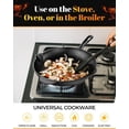 thumbnail image 5 of 12 Inch Cast Iron Skillet Pre-Seasoned Nonstick Frying Pan for Indoor Outdoor Cooking Oven Safe, 5 of 6