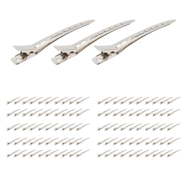 100 Uds. Pinzas para peinar el cabello, pinza firme para seccionar el cabello, pinzas para el cabello rizadas para uso en salón