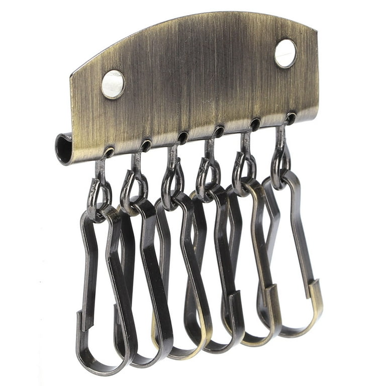 Metal Key Holder Key Row With 6 Snap Hook For DIY Lobster Clasps