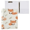 thumbnail image 3 of WOBOGO Cute Fox File Folders Extra Large Capacity to Hold 200 Sheets of Documents Hard Shell Ring Binder for School Home Office, 3 of 10