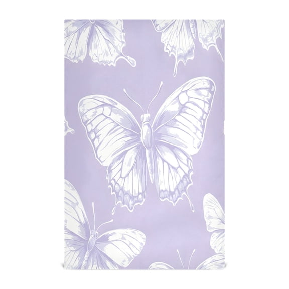 Pastel Butterflies Kitchen Towels 6-Piece Pack Tea Towels for Kitchen Decorative Waffle Design 28x18in