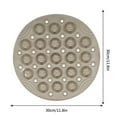 thumbnail image 3 of Massage Bathroom Mat Textured Surface Round Non Slip Shower Mat Anti Slip Bath Mats with Drain Hole in Middle Bathroom Mat for Shower Stall Tub Bathroom Floor, Showers 12in, 3 of 5