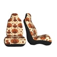 thumbnail image 4 of Car Seat Covers Are Protected From Dust And Spillage And Elastic Straps Are Easy To Install For Easy Car Suv Truck Delivery Colorful Turkey Pattern 2 Pcs, 4 of 8