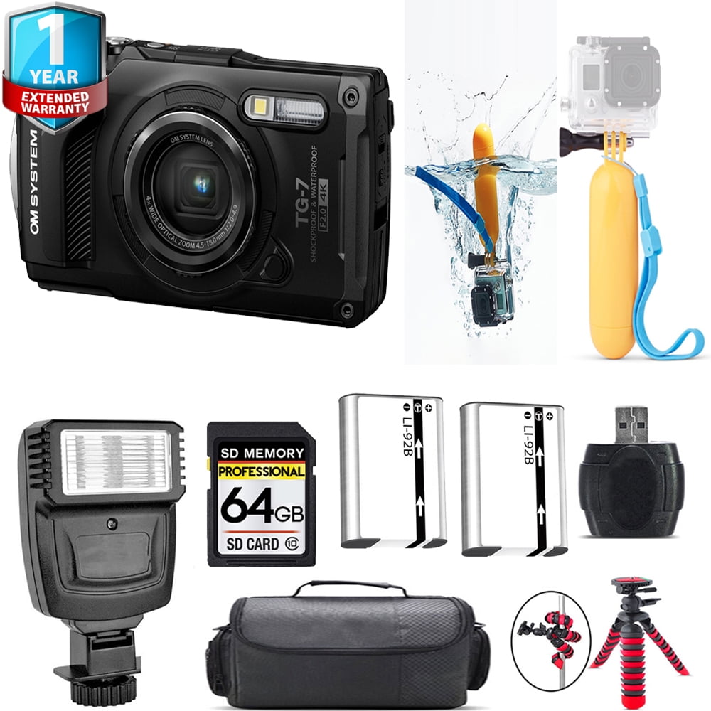 Olympus Tough TG-6 Waterproof Camera, Red, Refurbished, 4K