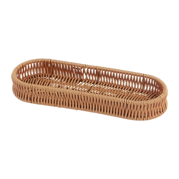 Canasta de almacenamiento tejido, soporte de utensilios tejidos, organizador de la cocina organizadora de almacenamiento de cuchara de almacenamiento, Oval