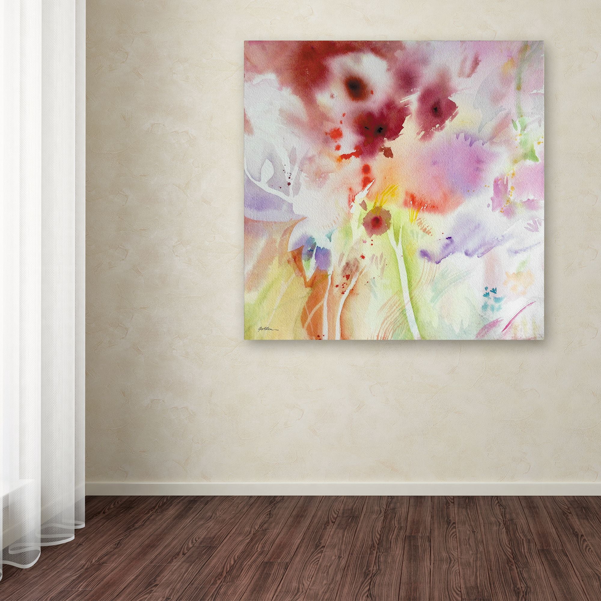 Trademark Fine Art 'Garden Impressions 3' Canvas Art by Sheila Golden