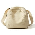thumbnail image 1 of Canvas Shell Hobo Bag Zipper Unisex Washable Solid Handbag Pouch (Black), 1 of 10