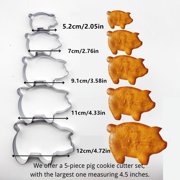 Concha Cutter Bread Mold 4.1in with 5pc Pig Cookie Cutter By Cortador De Conchas De Pan Mexicano Concha Stamp Mexican Bread Concha Mold Moldes Para Marcador De Conchas