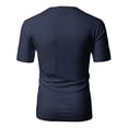 thumbnail image 4 of H2H Mens Basic Fashion V-neck T-shirst INDIGO US L/ASIA XL (CMTTS0197), 4 of 6