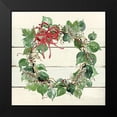 thumbnail image 2 of Robinson, Carol 12x12 Black Modern Framed Museum Art Print Titled - Holiday Wreath, 2 of 5