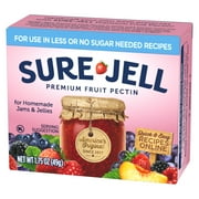 Sure-Jell Premium Fruit Pectin for Less or No Sugar Needed Recipes, 1.75 oz Box