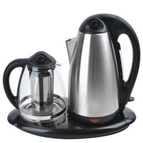 electric tea kettle with warming tray