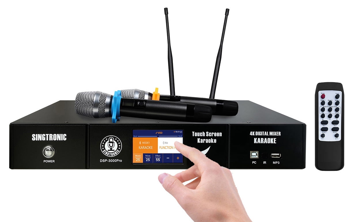 Singtronic DSP-3000Pro Digital 2-in-1 Professional Karaoke Mixer & Processor, Mini Karaoke Machine