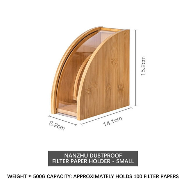 RKSTN Storage Rack Hand-Made Coffee Solid Wood Filter Paper Storage Rack Coffee Filter Paper Storage Box Wood Fan Wood Bracket Kitchen Gadgets