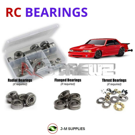 RCScrewZ Metal Shielded Bearings tra136b for Traxxas Drag Slash 1/10 VXL (#94346-74/94376-74) | SET