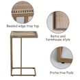 thumbnail image 5 of COZAYH Farmhouse C Table End Table, Distressed Beaded Edge Tray Top Side Table, 5 of 5