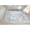 thumbnail image 3 of Freida FY10A Misty Blue Vintage Farmhouse Gray Area Rug, 8'x10', 3 of 5