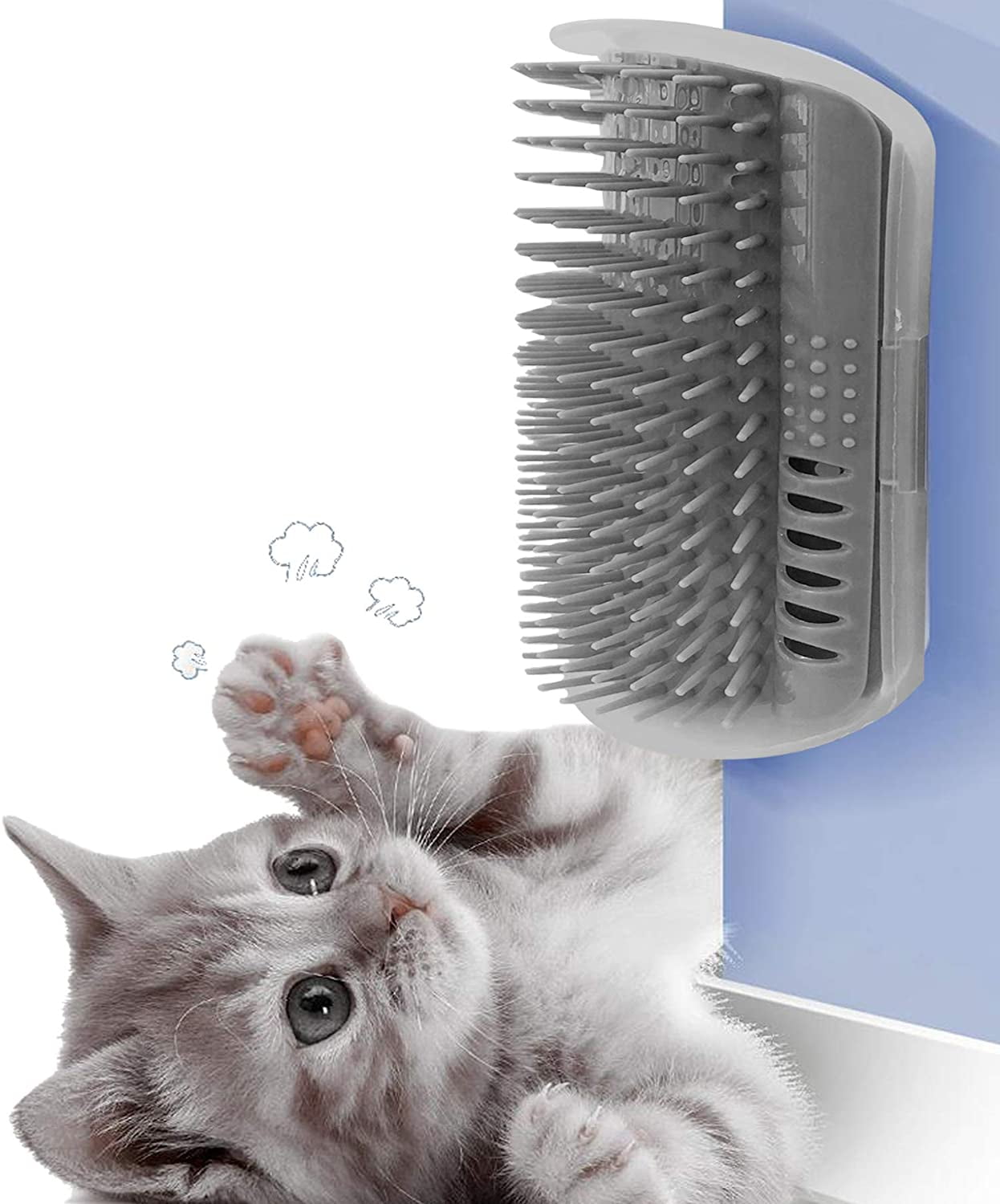 Cat Self Groomer, 2 Pack Cat Grooming Brush, Cat Face Scratcher, Wall