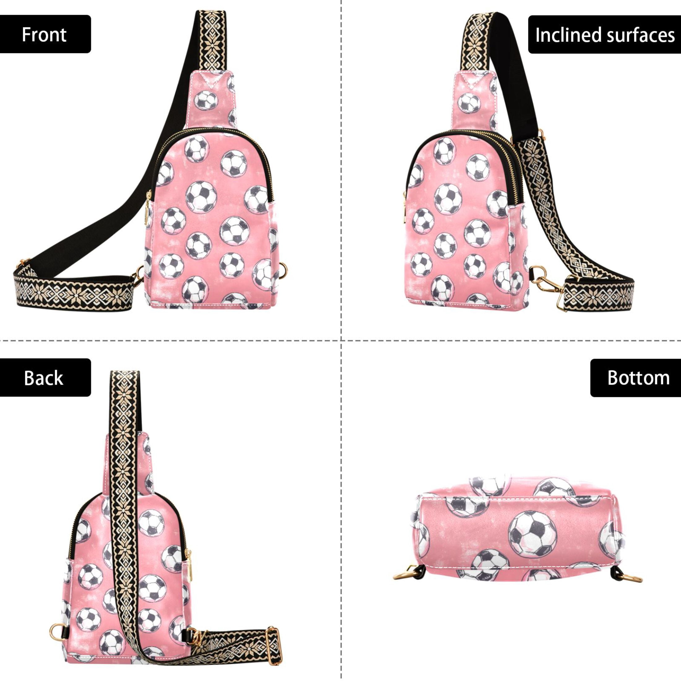 ALAZA Footballs Sling Bag for Women Men Waterproof Crossbody Chest Bags
