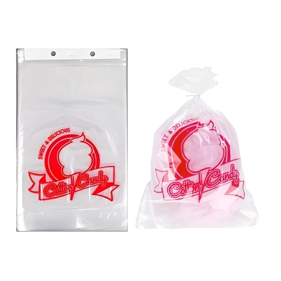 Bolsas de algodón de azúcar Concession Essentials, 100 unidades