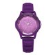 thumbnail image 1 of Reloj de pulsera de mujer con correa de silicona de cuarzo con diamantes de imitación y esfera redonda a la moda, color morado, 1 of 2