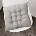 thumbnail image 3 of Chair Cushion Pads - Striped Dining Kitchen Office Chair Seat Cushion with Ties - Durable Cotton Fabric Cover - Indoor Use, 16x16 in, 3 of 8