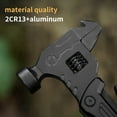 thumbnail image 6 of Multi-functional Camping & Auto Repair Tool, Portable Aluminum Alloy Pliers Claw Hammer with Screwdriver & Knife, Lightweight Emergency Survival Gear for Outdoor Adventures, Car Maintenance & Home, 6 of 8